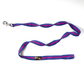 Let's Wag Single Handle Fabric Leash – Blue & Pink