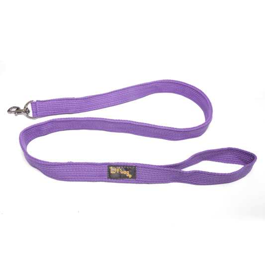 Let's Wag Single Handle Fabric Leash – Purple