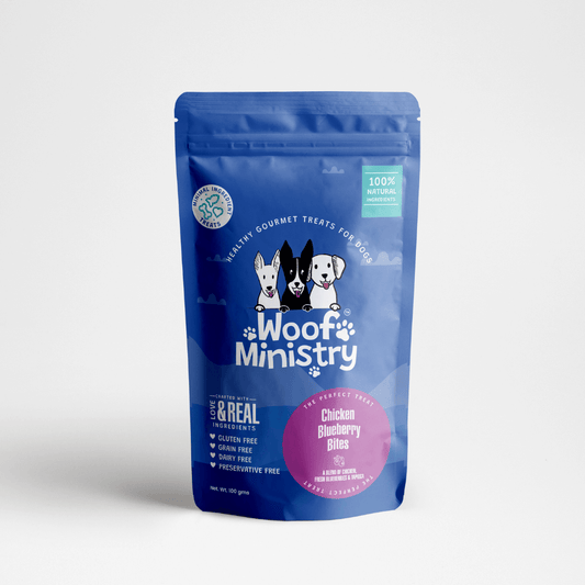 Woof Ministry Chicken Blueberry Bites (100gms)