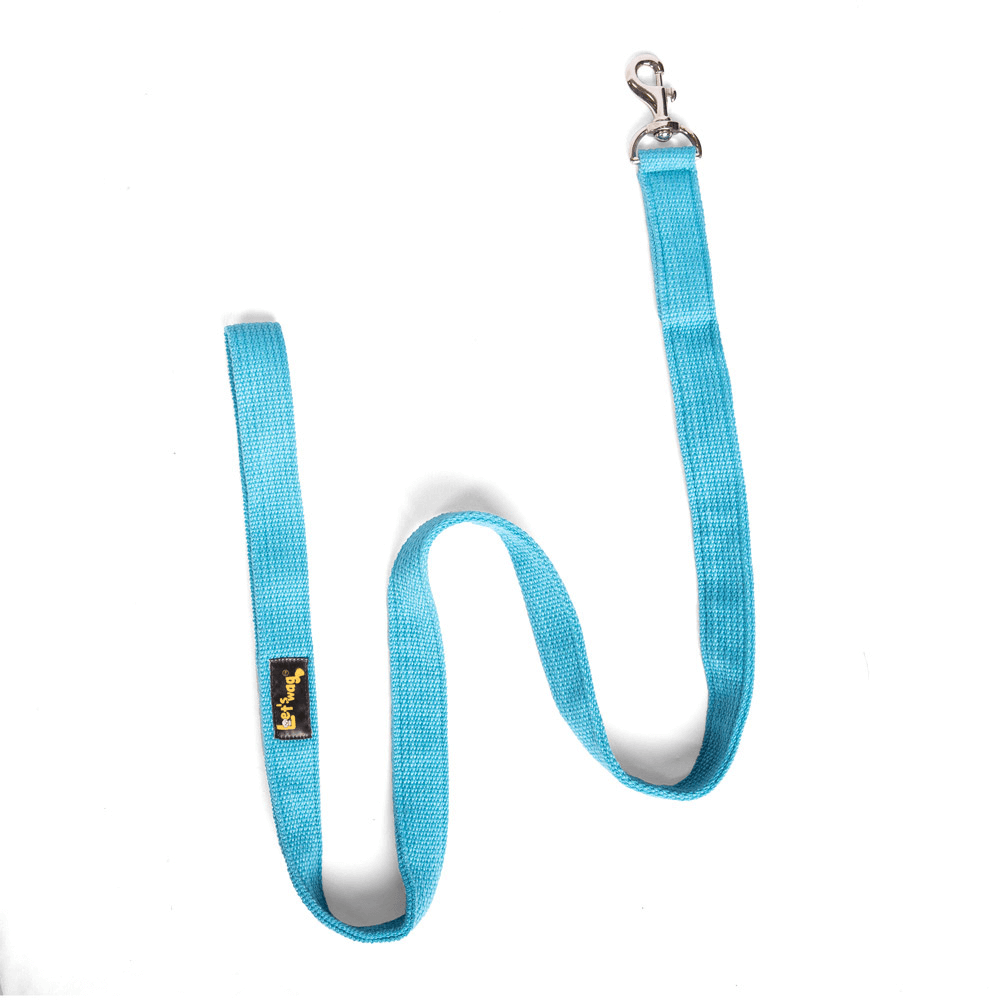 Let's Wag Single Handle Fabric Leash – Cobalt Blue