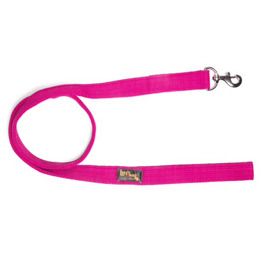 Let's Wag Single Handle Fabric Leash – Pink