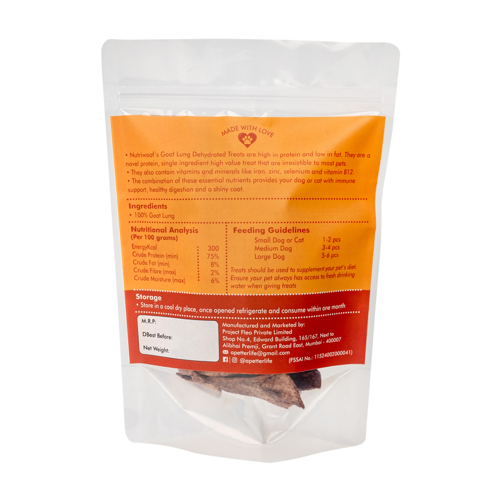 Nutriwoof Goat Lung Treat (50 grams)