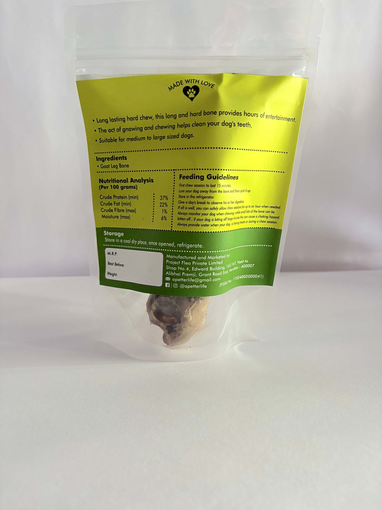 Nutriwoof Dehydrated Goat Shank (1 Piece)